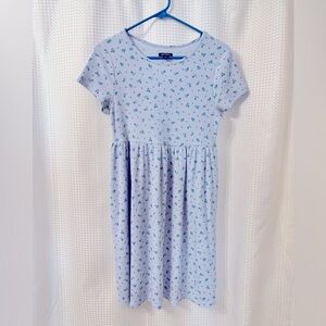 Wild Fable Floral Babydoll Dress. Blue. Size Medium.